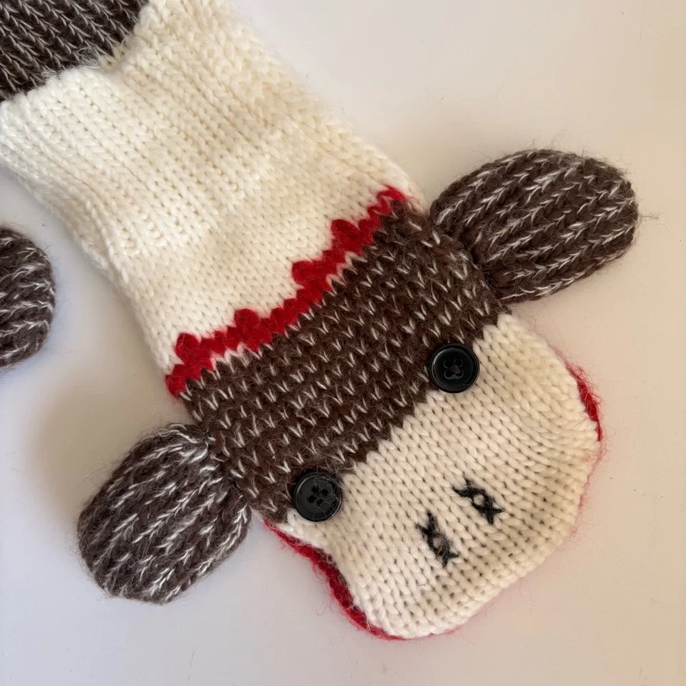 Sock Monkey Mitten Scarf